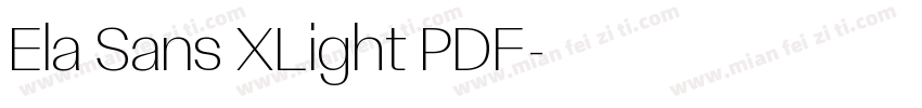 Ela Sans XLight PDF字体转换
